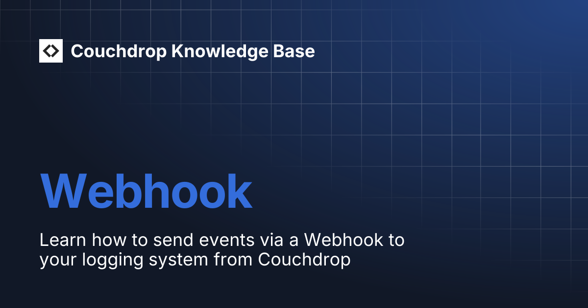 Webhook | Couchdrop Knowledge Base